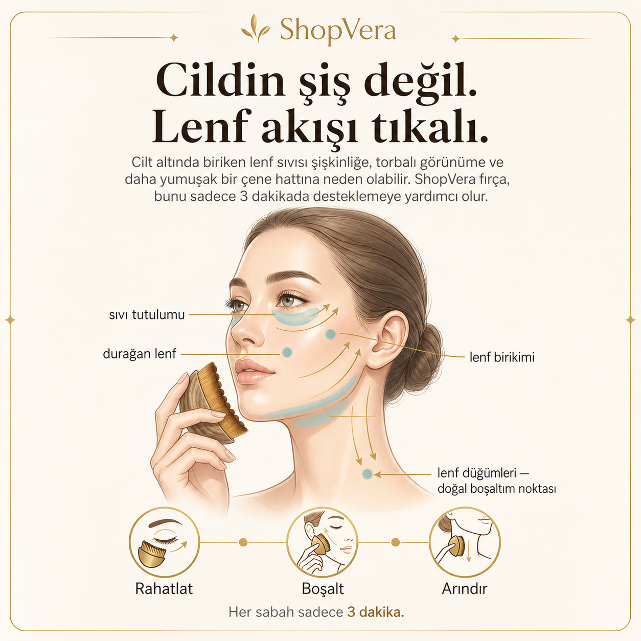 ShopVera Yüz Masaj & Kontür Fırçası
